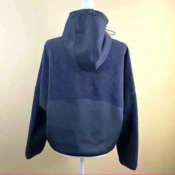 Puma Gray Yogini Cropped Zip Fleece Hooded Jacket Size XL - Picture 9 of 13